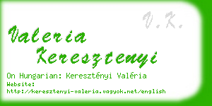 valeria keresztenyi business card